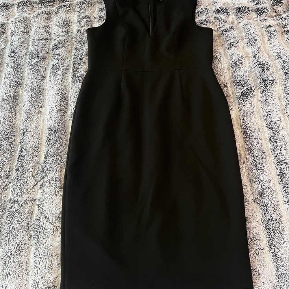 White House Black Market Classic Black Midi Dress